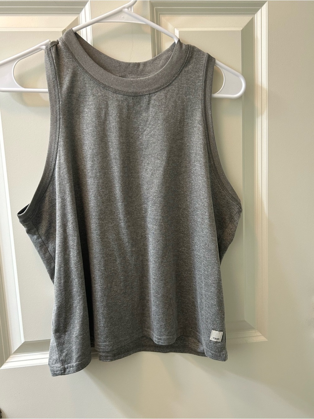 Vuori Heather Gray High-Neck Tank Top